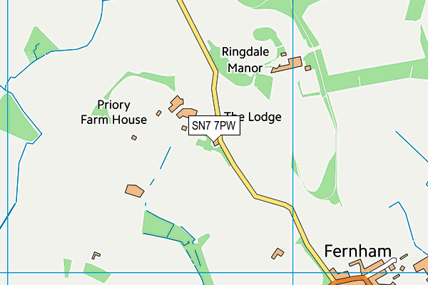 SN7 7PW map - OS VectorMap District (Ordnance Survey)