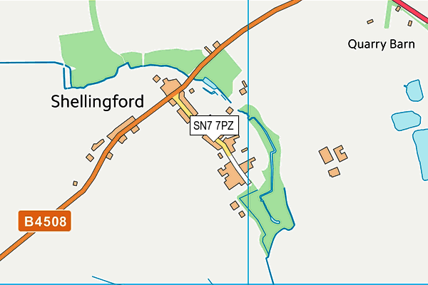 SN7 7PZ map - OS VectorMap District (Ordnance Survey)