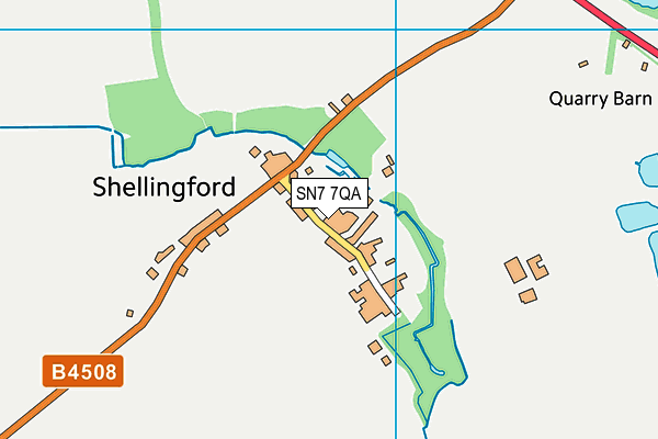 Shellingford Church of England (Voluntary Aided) School map (SN7 7QA) - OS VectorMap District (Ordnance Survey)