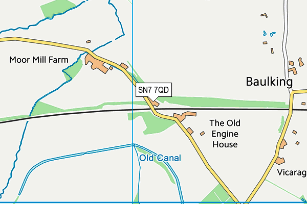 SN7 7QD map - OS VectorMap District (Ordnance Survey)