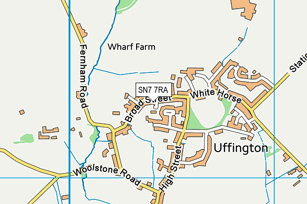 Uffington Church of England Primary School map (SN7 7RA) - OS VectorMap District (Ordnance Survey)