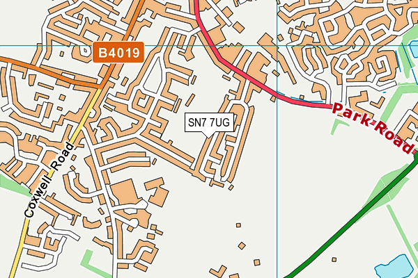 SN7 7UG map - OS VectorMap District (Ordnance Survey)