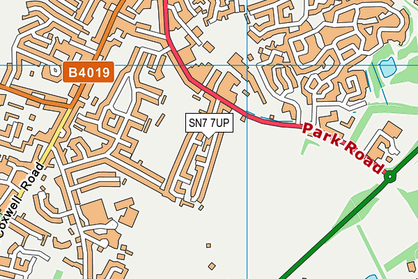 SN7 7UP map - OS VectorMap District (Ordnance Survey)