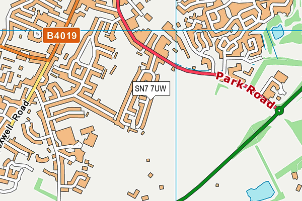 SN7 7UW map - OS VectorMap District (Ordnance Survey)