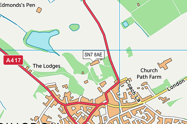 SN7 8AE map - OS VectorMap District (Ordnance Survey)