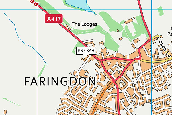 SN7 8AH map - OS VectorMap District (Ordnance Survey)