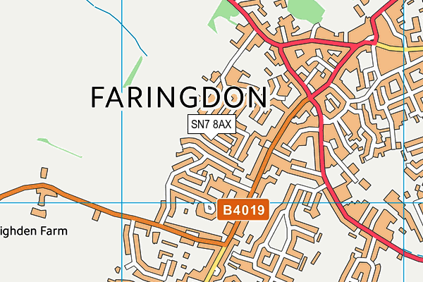 SN7 8AX map - OS VectorMap District (Ordnance Survey)