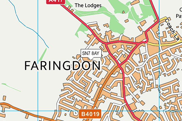 SN7 8AY map - OS VectorMap District (Ordnance Survey)