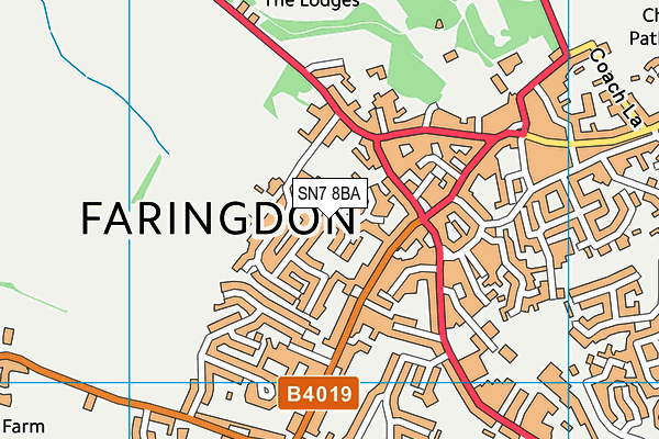 SN7 8BA map - OS VectorMap District (Ordnance Survey)