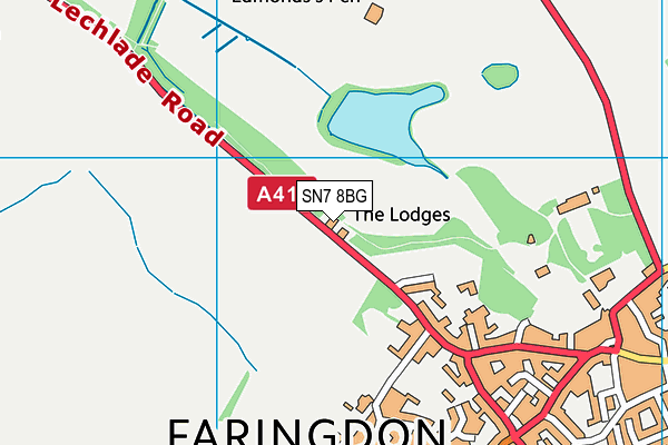 SN7 8BG map - OS VectorMap District (Ordnance Survey)