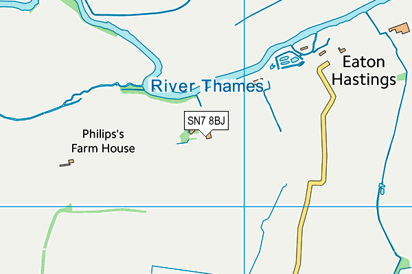 SN7 8BJ map - OS VectorMap District (Ordnance Survey)