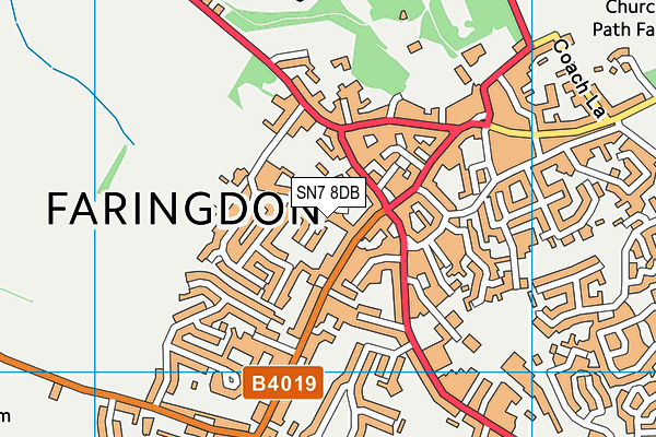 SN7 8DB map - OS VectorMap District (Ordnance Survey)