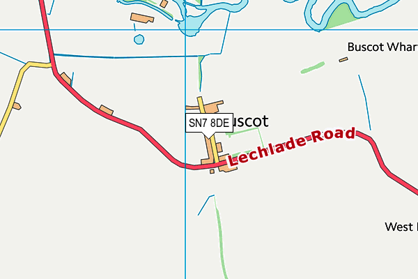 SN7 8DE map - OS VectorMap District (Ordnance Survey)