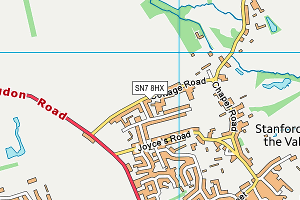 Stanford In The Vale Recreation Ground map (SN7 8HX) - OS VectorMap District (Ordnance Survey)