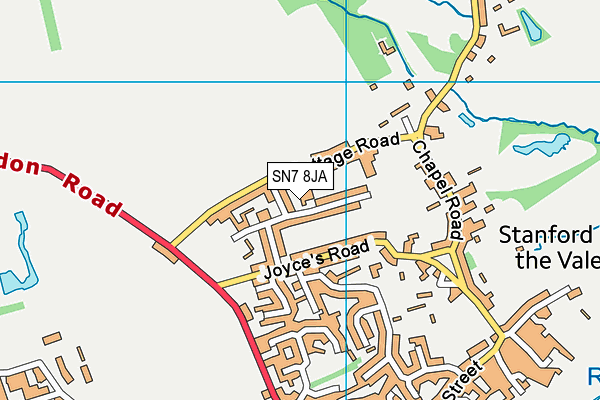 SN7 8JA map - OS VectorMap District (Ordnance Survey)