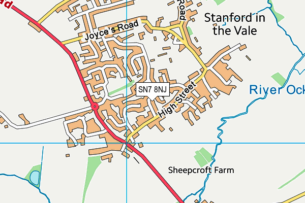 SN7 8NJ map - OS VectorMap District (Ordnance Survey)