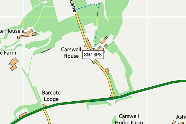 SN7 8PS map - OS VectorMap District (Ordnance Survey)