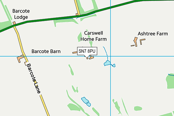 Carswell Golf And Country Club (Closed) map (SN7 8PU) - OS VectorMap District (Ordnance Survey)