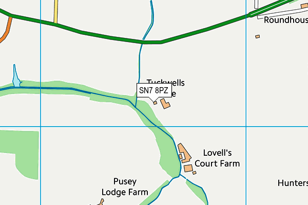 SN7 8PZ map - OS VectorMap District (Ordnance Survey)