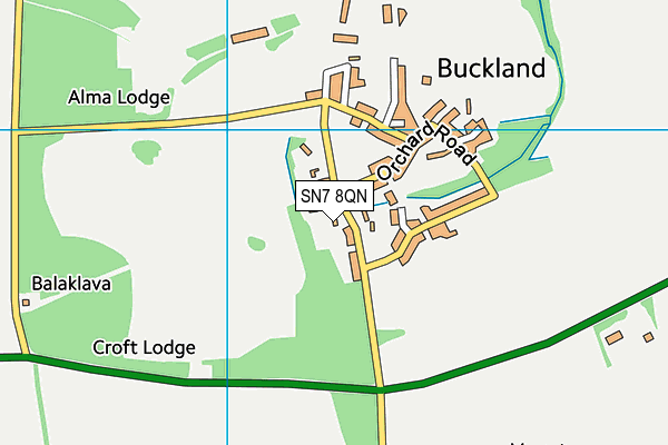 SN7 8QN map - OS VectorMap District (Ordnance Survey)