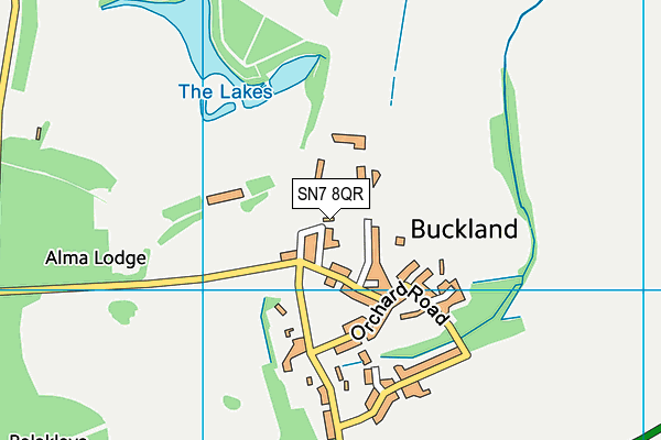 SN7 8QR map - OS VectorMap District (Ordnance Survey)