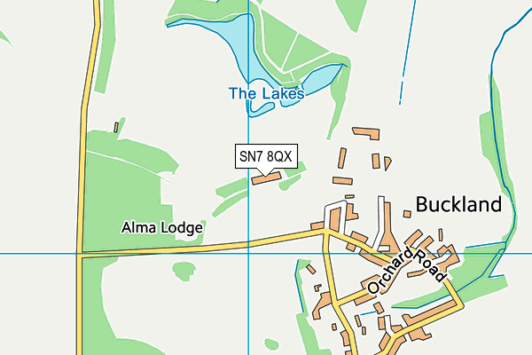 SN7 8QX map - OS VectorMap District (Ordnance Survey)