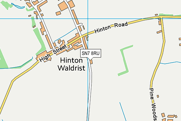 SN7 8RU map - OS VectorMap District (Ordnance Survey)