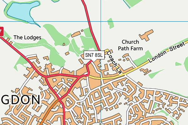 SN7 8SL map - OS VectorMap District (Ordnance Survey)