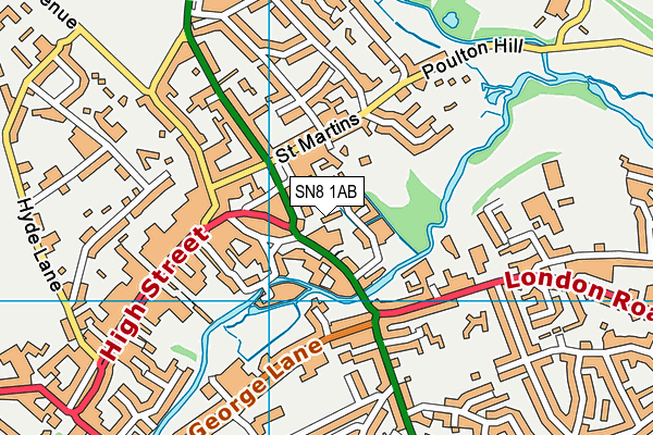 SN8 1AB map - OS VectorMap District (Ordnance Survey)