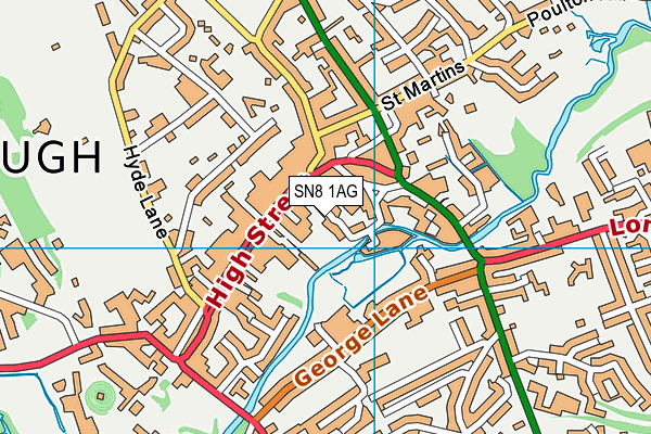 SN8 1AG map - OS VectorMap District (Ordnance Survey)