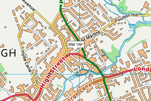 SN8 1AP map - OS VectorMap District (Ordnance Survey)