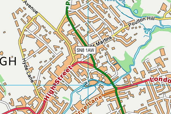 SN8 1AW map - OS VectorMap District (Ordnance Survey)