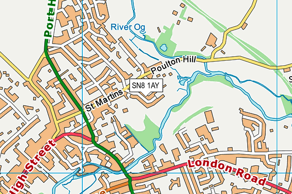 SN8 1AY map - OS VectorMap District (Ordnance Survey)