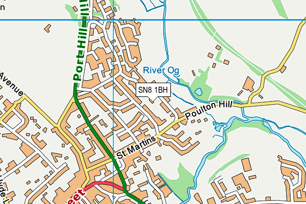 SN8 1BH map - OS VectorMap District (Ordnance Survey)