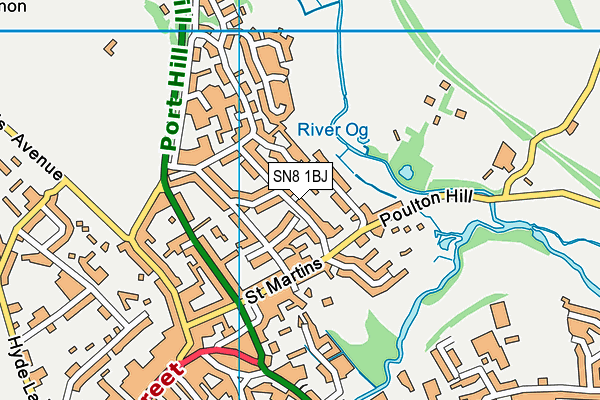 SN8 1BJ map - OS VectorMap District (Ordnance Survey)