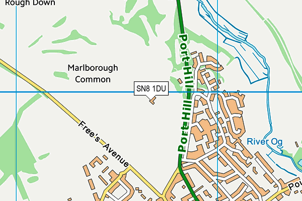 Marlborough Golf Club map (SN8 1DU) - OS VectorMap District (Ordnance Survey)