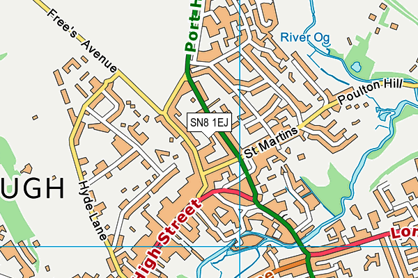 SN8 1EJ map - OS VectorMap District (Ordnance Survey)