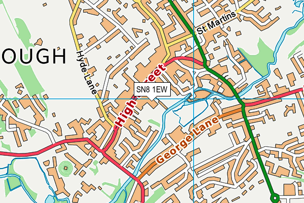 SN8 1EW map - OS VectorMap District (Ordnance Survey)