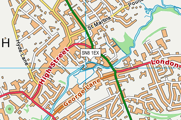 SN8 1EX map - OS VectorMap District (Ordnance Survey)