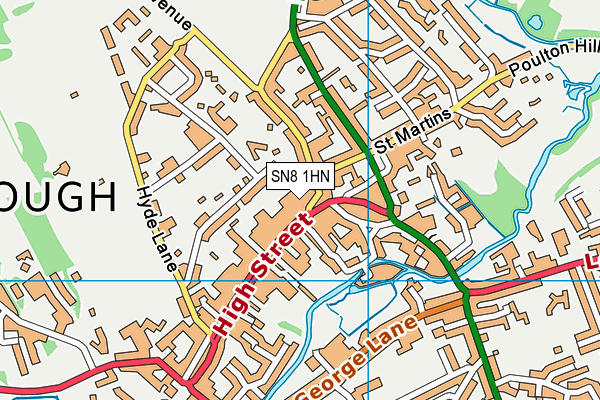 SN8 1HN map - OS VectorMap District (Ordnance Survey)