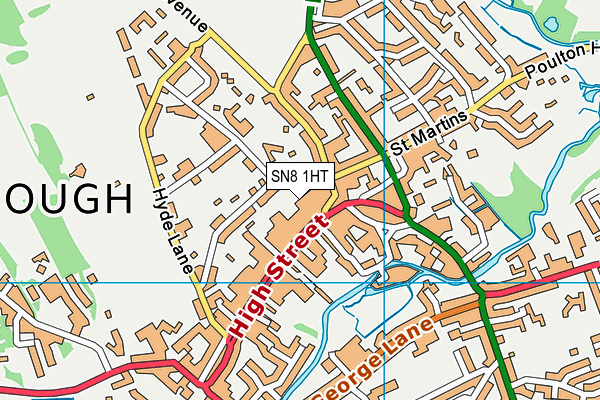 SN8 1HT map - OS VectorMap District (Ordnance Survey)