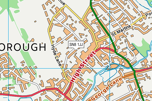 SN8 1JJ map - OS VectorMap District (Ordnance Survey)