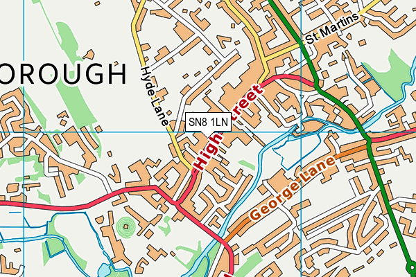 SN8 1LN map - OS VectorMap District (Ordnance Survey)