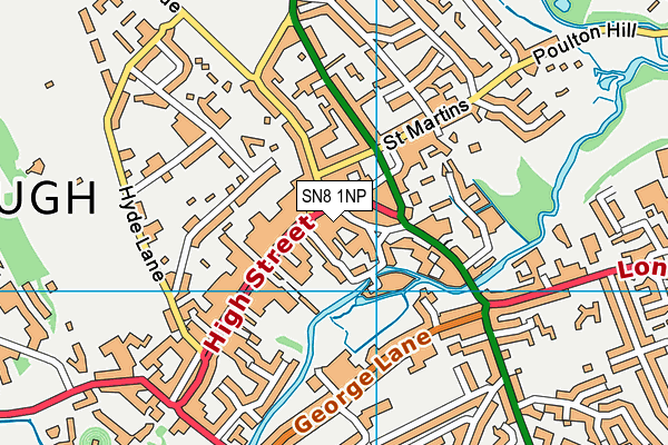 SN8 1NP map - OS VectorMap District (Ordnance Survey)