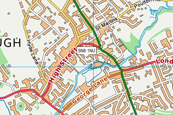 SN8 1NU map - OS VectorMap District (Ordnance Survey)