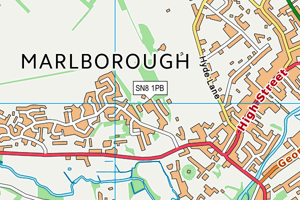 Marlborough Leisure Centre map (SN8 1PB) - OS VectorMap District (Ordnance Survey)