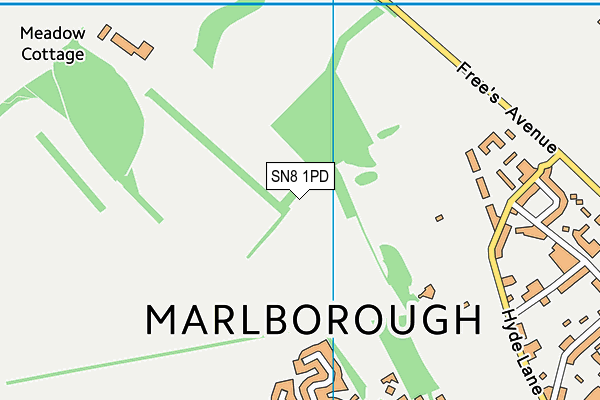 SN8 1PD map - OS VectorMap District (Ordnance Survey)