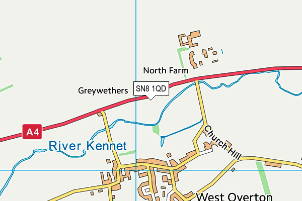 SN8 1QD map - OS VectorMap District (Ordnance Survey)