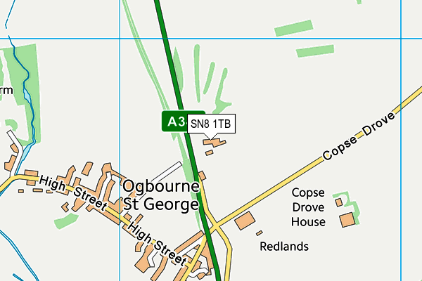Ogbourne Downs Golf Club map (SN8 1TB) - OS VectorMap District (Ordnance Survey)