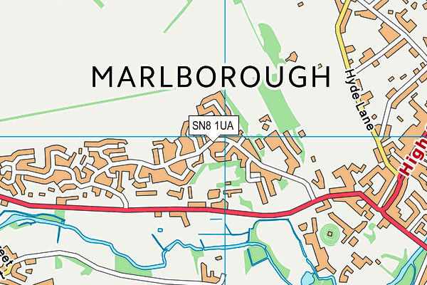 SN8 1UA map - OS VectorMap District (Ordnance Survey)